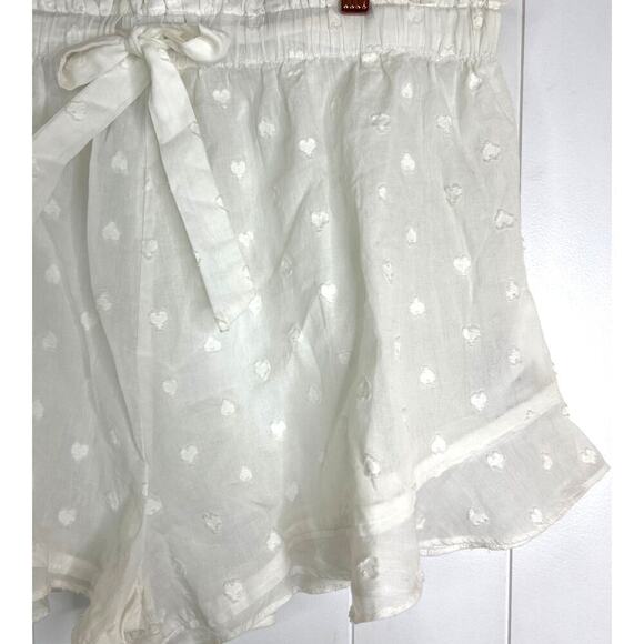 Cleobella Ethical Essentials White Organic Cotton Heart Tank and Shorts XL NWT‎ - Picture 8 of 10